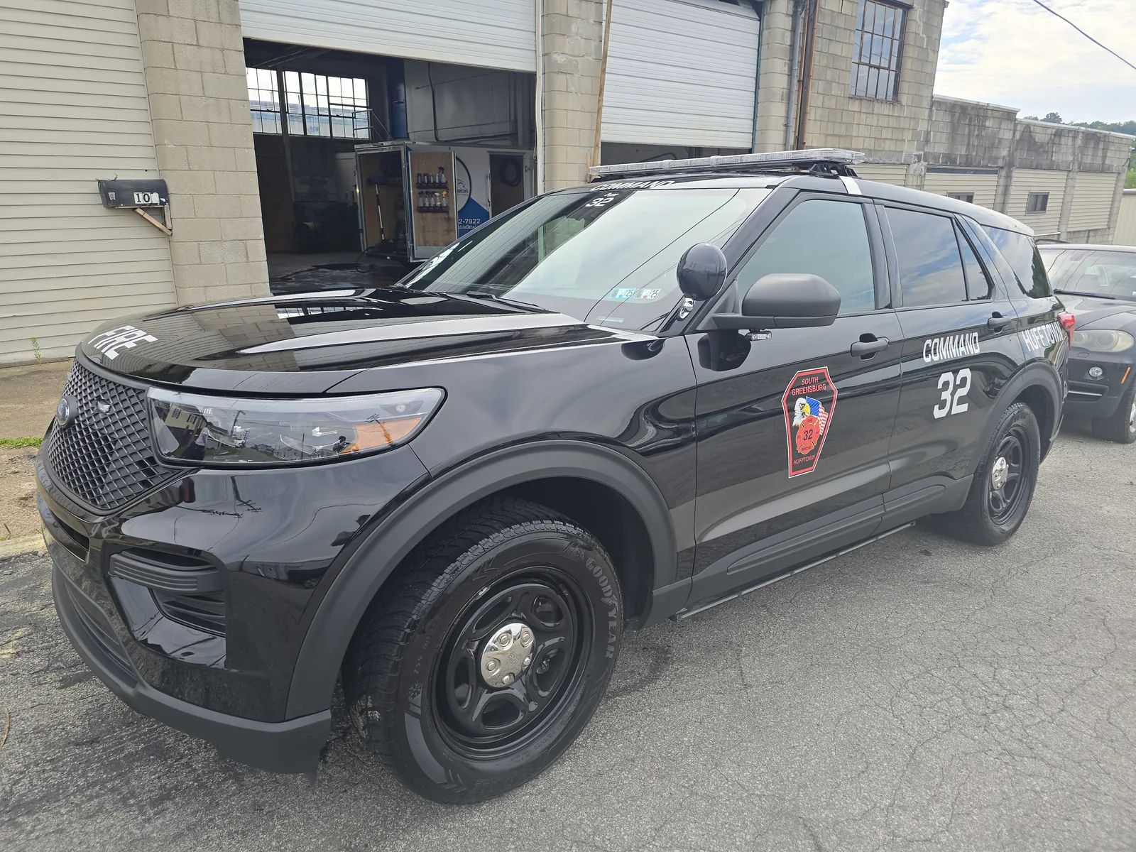 Greensburg Volunteer Fire Department engine detailed and protected by First Class Detail